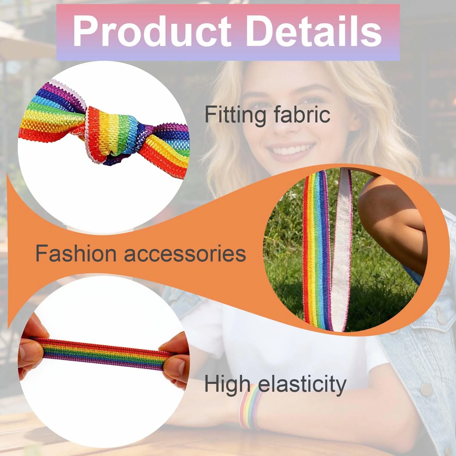 Set di 24 Braccialetti Arcobaleno Pride – Braccialetti Elasticizzati 1.5 cm x 10 cm per Uomo e Donna