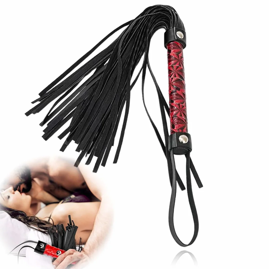 Frusta da Equitazione, 1 PCS Frustino Equitazione Corto, Outdoor Sports Portatile Antiscivolo Simil Pelle Frustino Cavallo, per Cavallo Performances,Frusta in Pelle con Frange,Multiuso