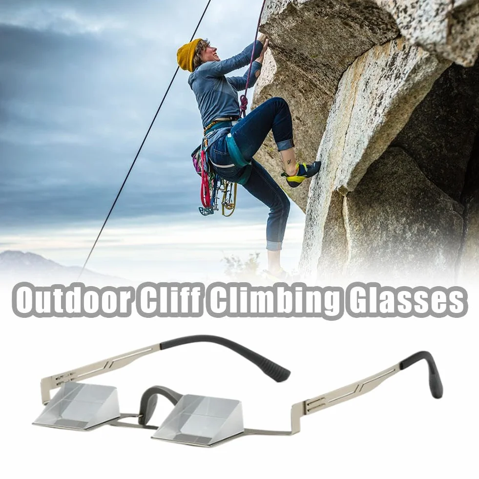 Prism Belay Occhiali professionali in vetro ottico a 90° montatura leggera in titanio ampio campo visivo arrampicata