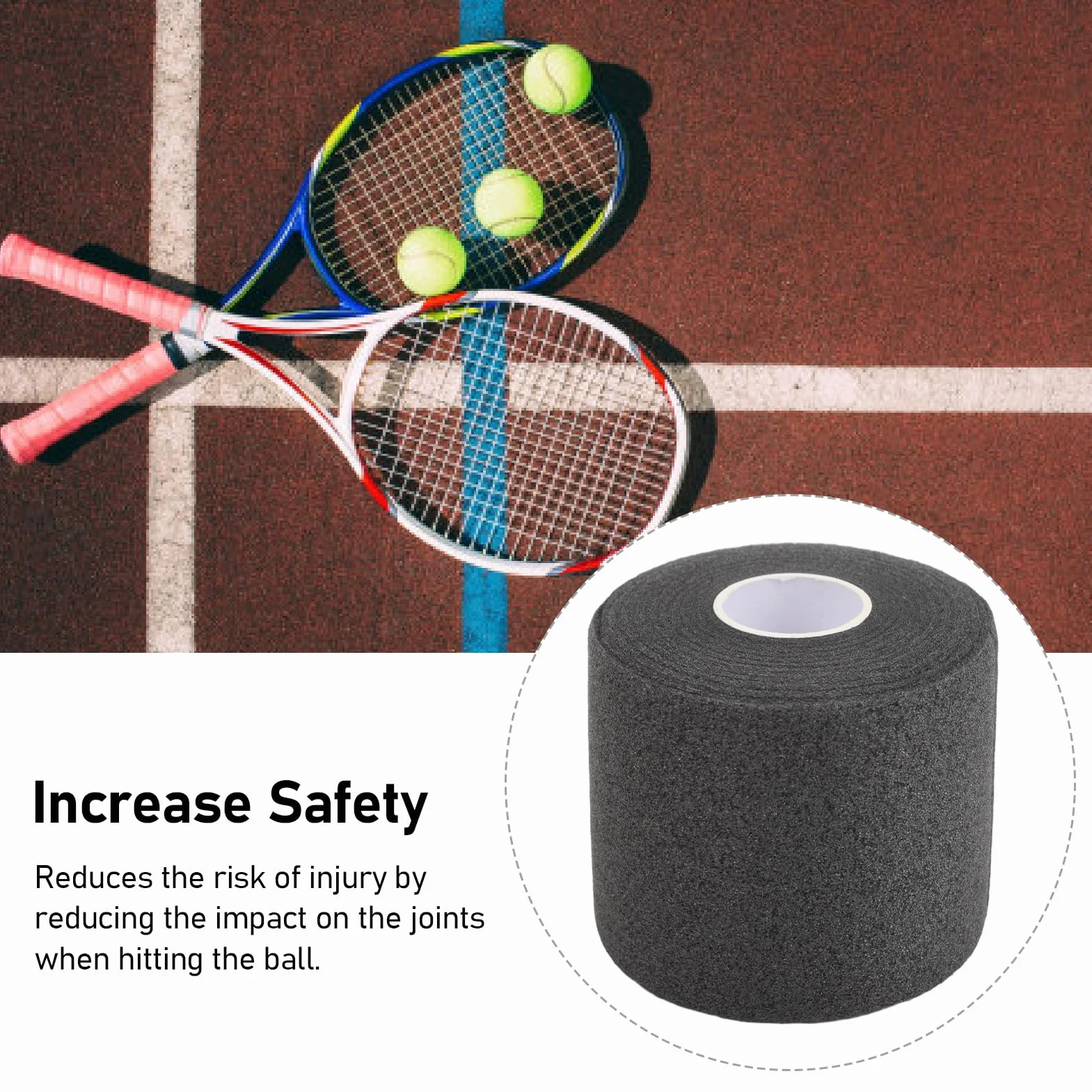 Alomejor Il Cuscino per Racchetta Badminton Migliora la stabilità e Il Controllo con Materiale Poliuretano Premium, per Le Partite di Badminton