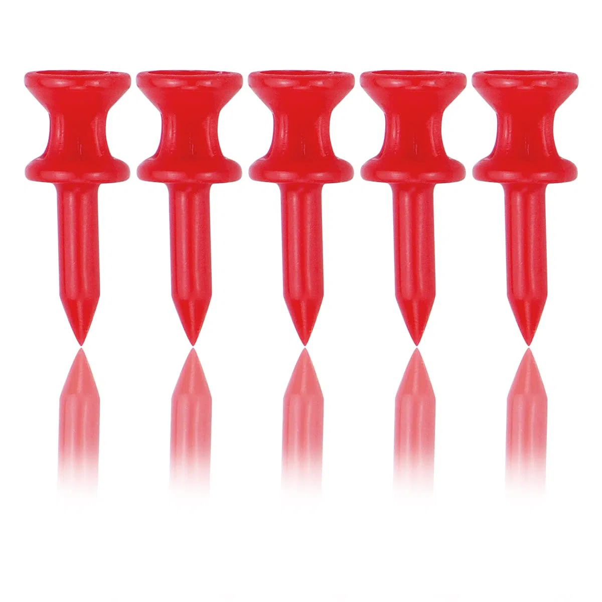 Tee Golf Plastica 100 Pezzi Rosso 32mm