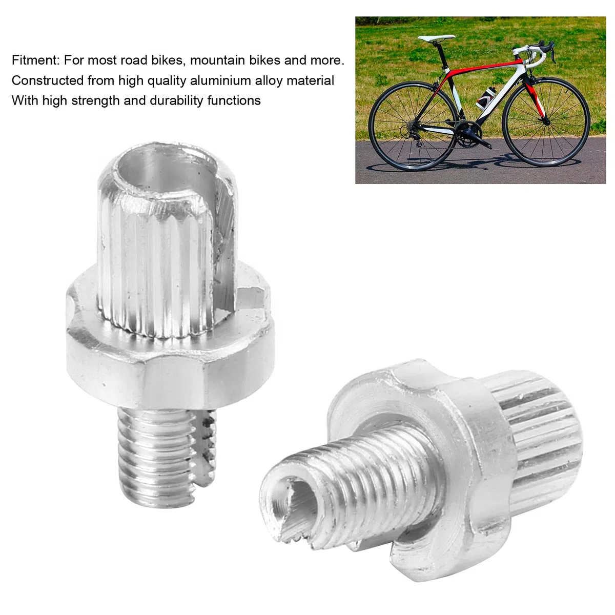 KIMISS Vite leva freno bicicletta M7, regolatore in alluminio per bici strada e bici - set 2 pezzi, fissaggio attacco manubrio
