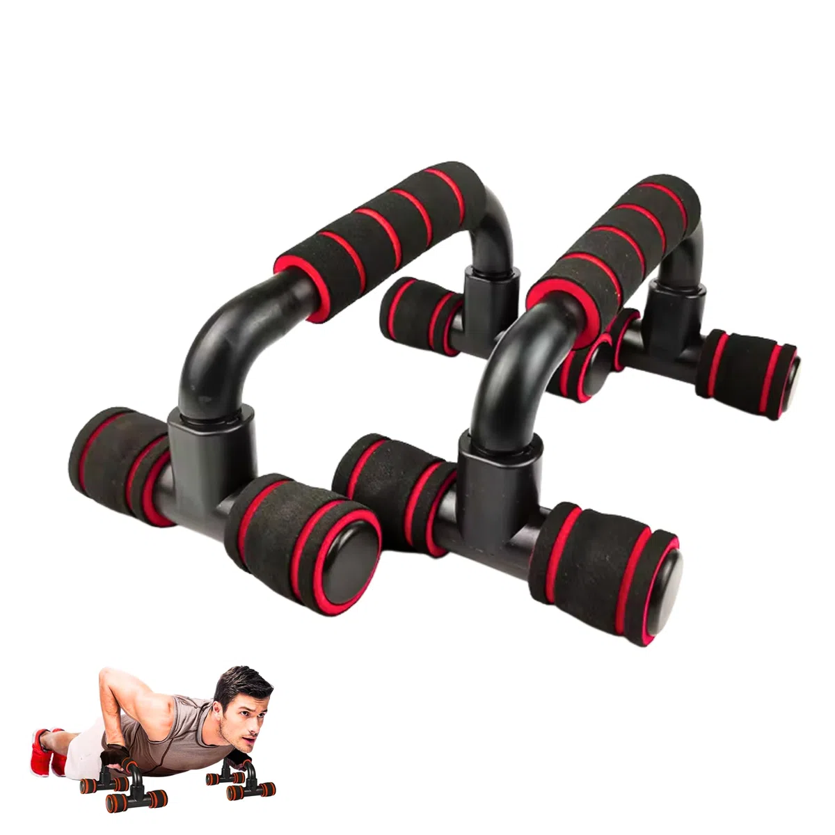 Barre Parallele per Flessioni. Maniglie Push Up Antiscivolo per Trazioni per Fitness, Yoga, CrossFit, Uso Interno ed Esterno.