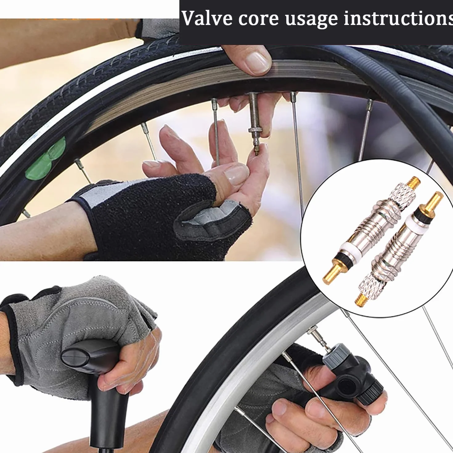 5 pezzi Valvole Presta Valvole Universale，Nucleo Valvola Pneumatico per Tubeless Road Bike Valvola della Bicicletta, Valvola Nucleo
