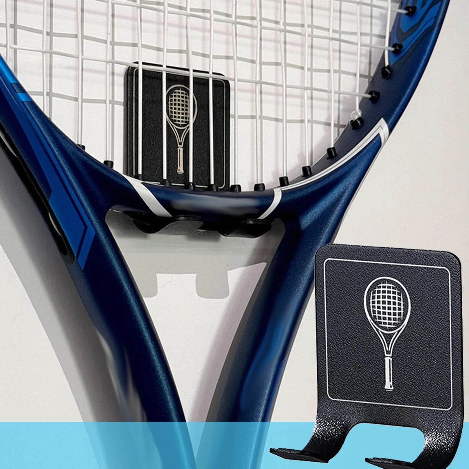 Supporto parete per racchetta da tennis 2 pezzi salvaspazio verticale