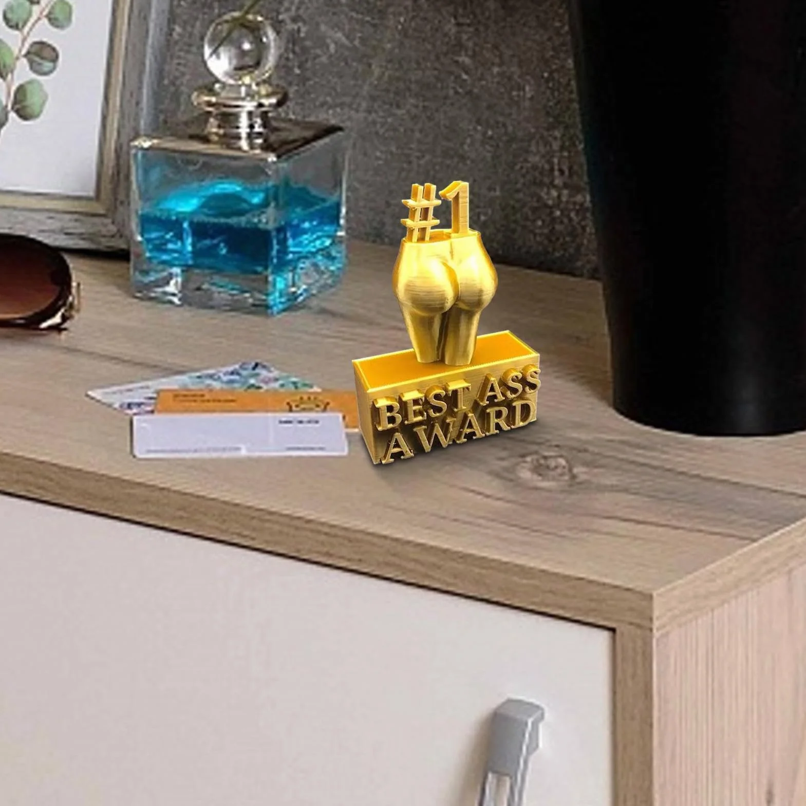Pre-mio per il miglior culo | Miglior ornamento trofeo in resina d'oro per il culo | Divertente statua in resina trofeo, Trofeo novità per la casa, la decorazione della statua del desktop 'ufficio