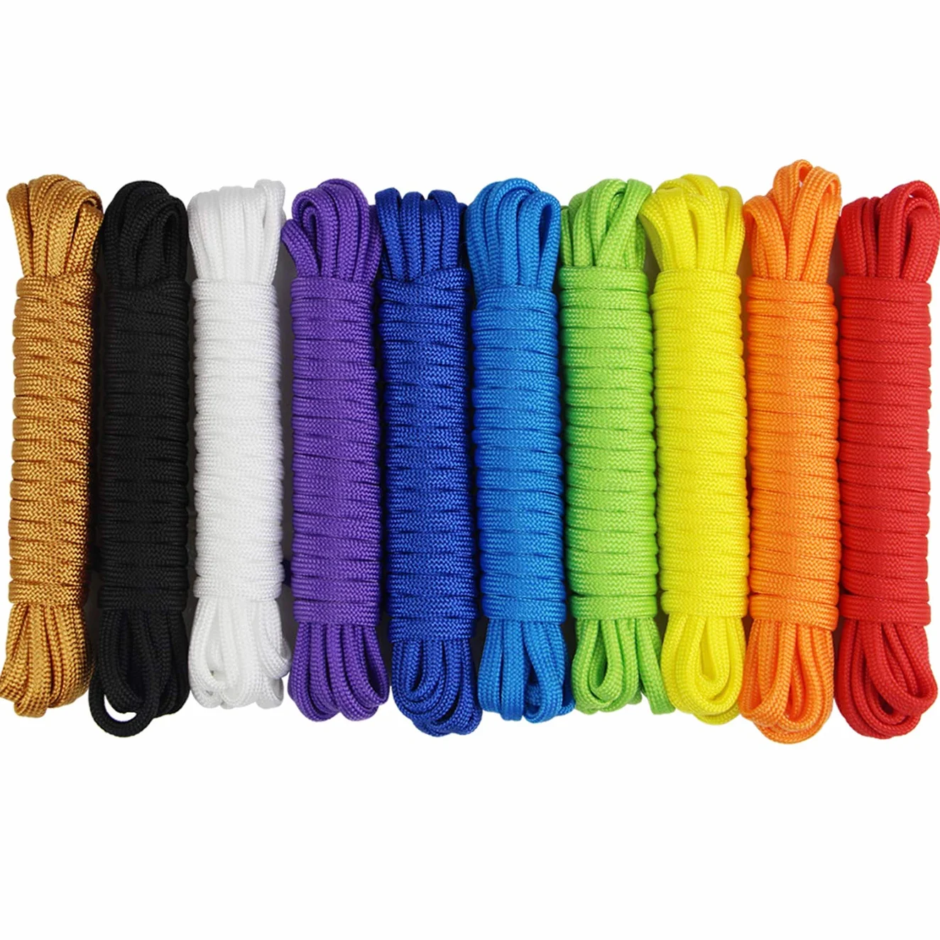 Kit per bracciali Paracord 10 Pezzi Corda da Paracadute per Sopravvivenza Fai da Te Outdoor Camping