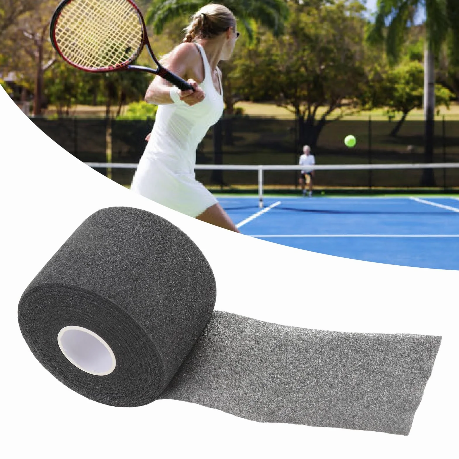 Alomejor Il Cuscino per Racchetta Badminton Migliora la stabilità e Il Controllo con Materiale Poliuretano Premium, per Le Partite di Badminton