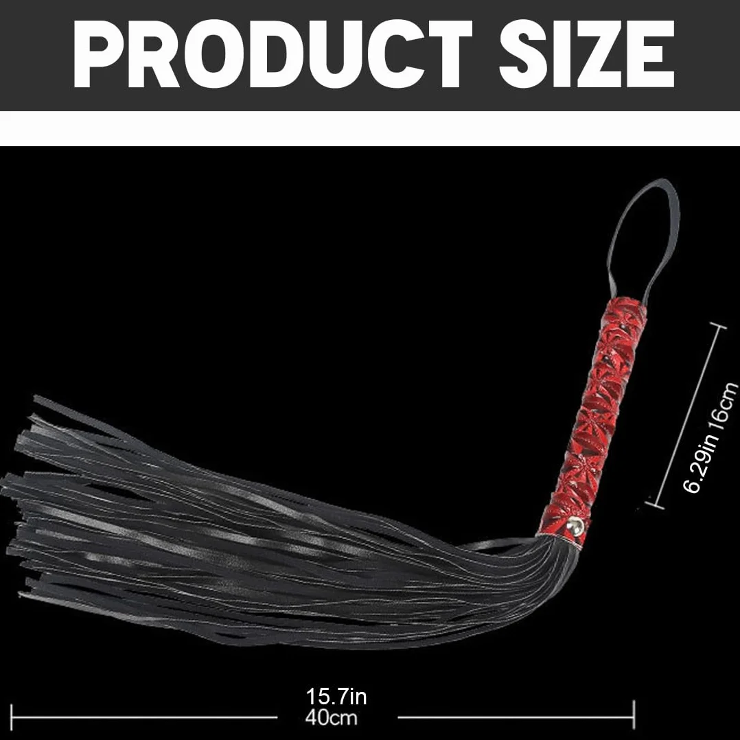 Frusta da Equitazione, 1 PCS Frustino Equitazione Corto, Outdoor Sports Portatile Antiscivolo Simil Pelle Frustino Cavallo, per Cavallo Performances,Frusta in Pelle con Frange,Multiuso