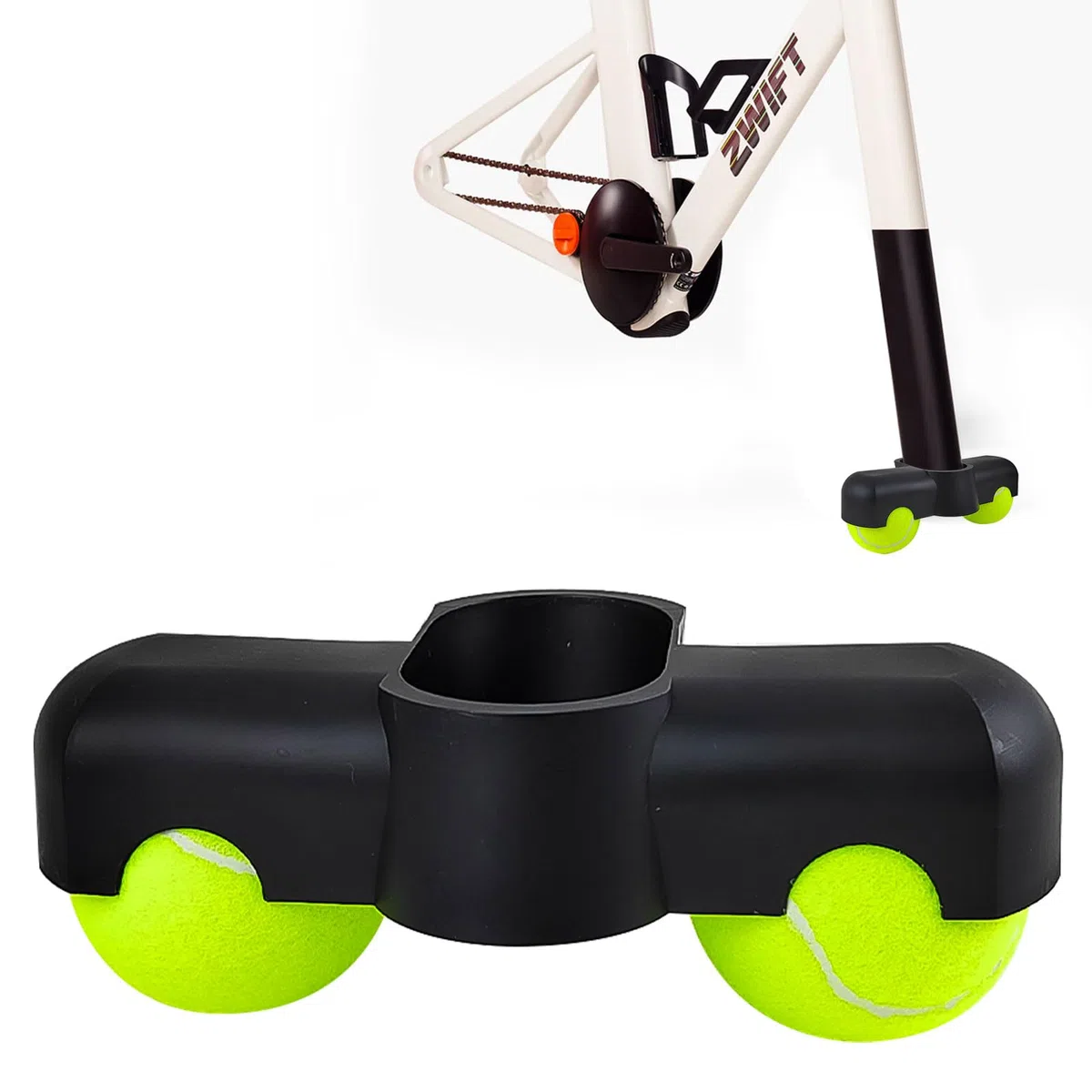 1 Pezzo di Rocker Plate Feet, Allenatore di Bicicletta Portatile Piastra Basculante, con 2 Palline da Tennis, Adatto alla Gamba Anteriore per Zwift Ride, Accessori per Allenamento Indoor