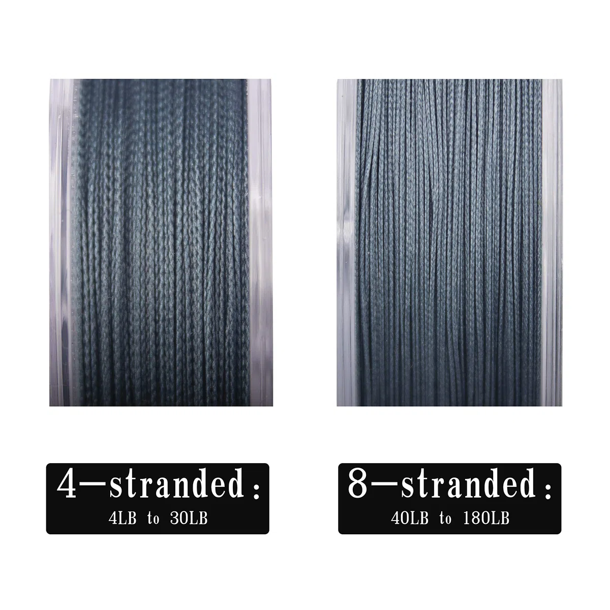 RIKIMARU FIERCENESS - Filo da pesca intrecciato (grigio scuro, verde muschio, blu oceano, giallo fluo, multicolore, 274-914 m, 1,8-81,6 kg)