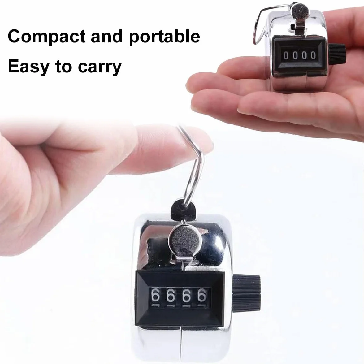 Contatore Meccanico Portatile, Contatore Conta Persone Contapersona, Contapersone Manuale in Metallo, Contatore Contapersone Manuale Contacolpi Portatile, per Contare Sport Golf Allenatore Scuola