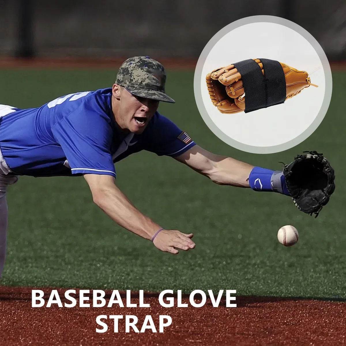 Cinghia per guanto da baseball, fascia per guanti da softball, accessorio per guantoni da baseball, fascia elastica per guanti da baseball, fascia di fissaggio per guanti da softball, fascia di