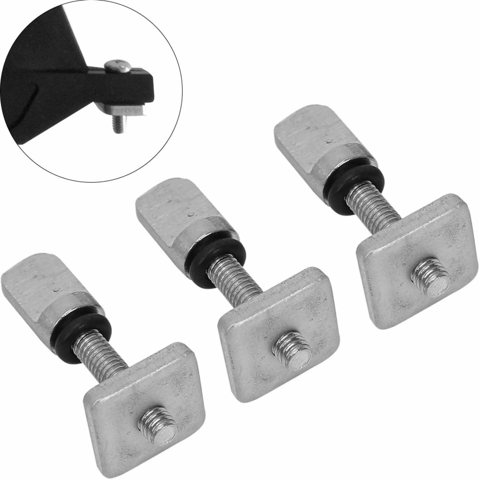 Viti per pinna di coda per tavola da surf in acciaio inox M4/M5 19mm 3 pezzi
