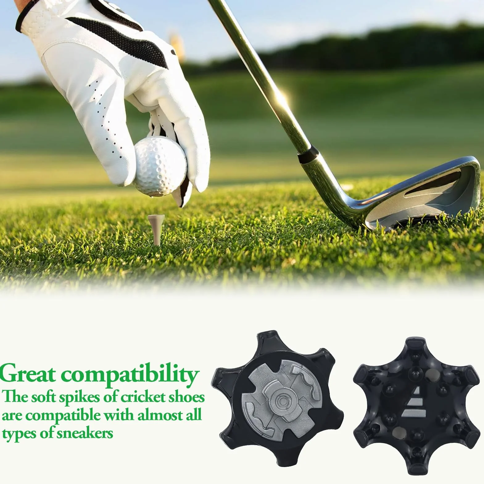 Set di punte da golf, 13 pezzi di ricambio per scarpe da golf con accessori con stabilità di trazione e comfort