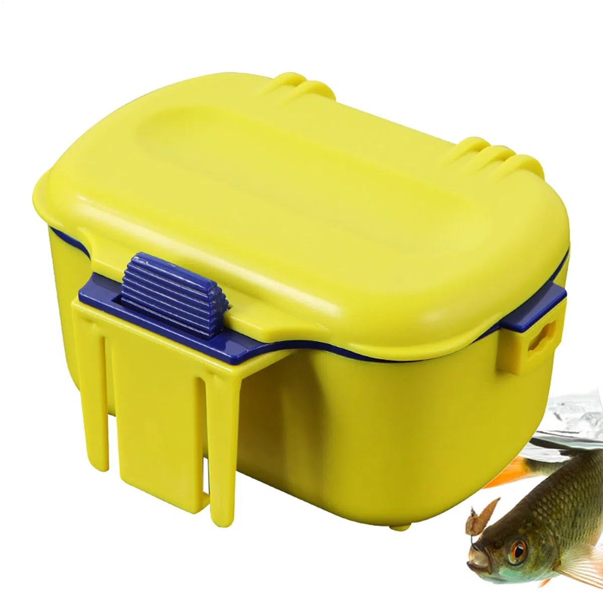 Contenitore per esche da pesca - Gancio per esche vive | Scatola per esche vive da pesca | porta esca per | Contenitore impermeabile per secchio per esche vive con cordino per piccole e