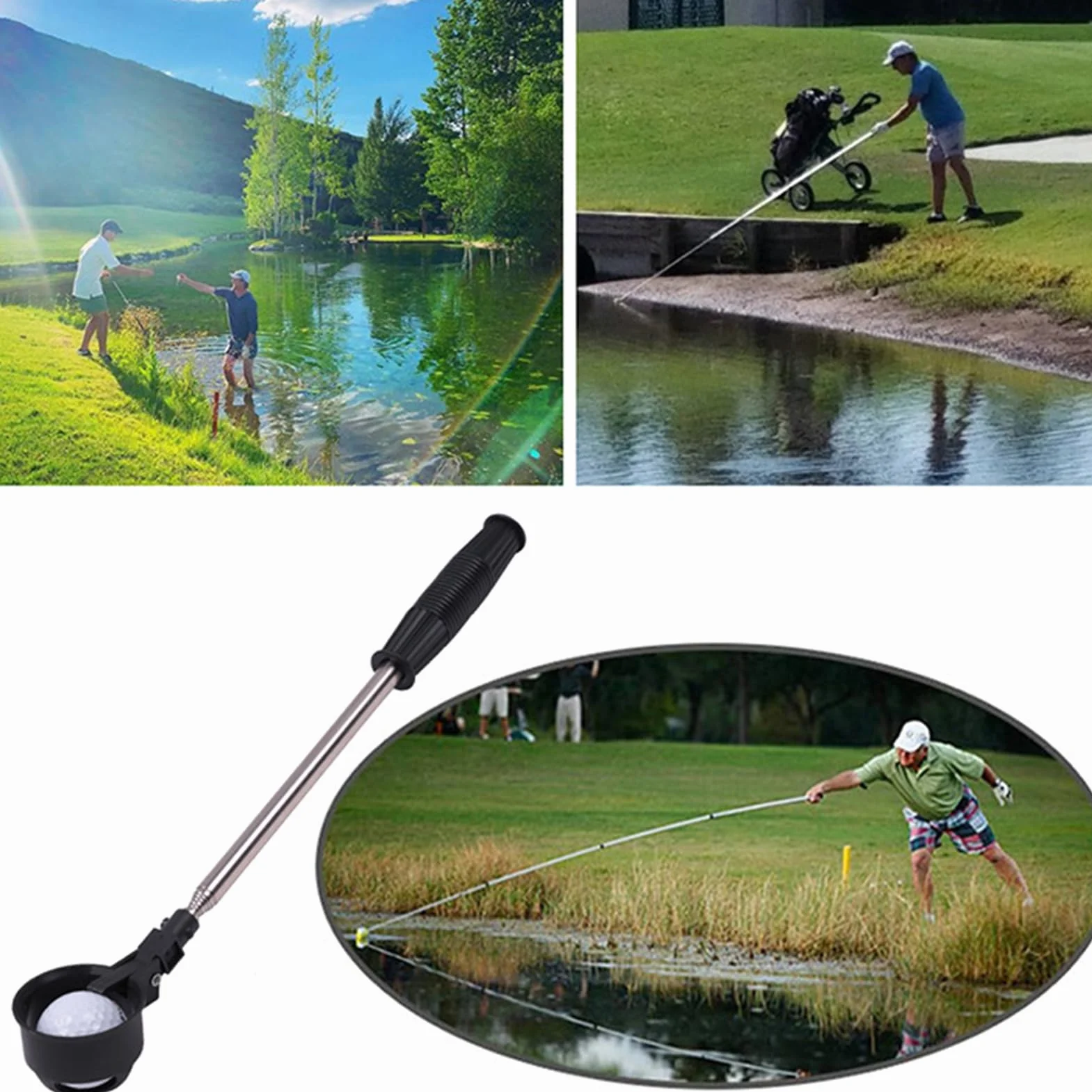 Generico Golf Ball Retriever Heavy Duty Telescopic Grabber Tool Water Reach Accessory Outdoor Sports Equipment Long Distance Retrieval Aid
