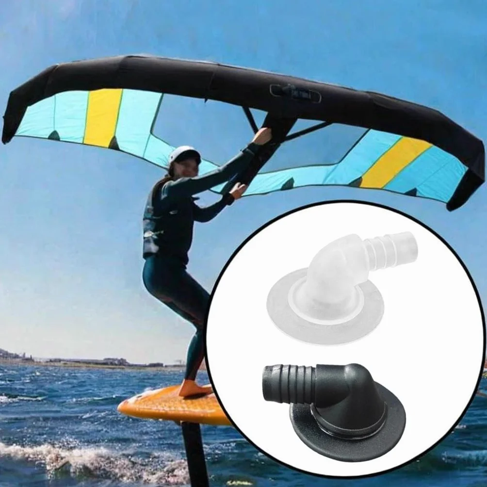 Gralara 2 Pezzi Valvole di Gonfiaggio per Kitesurf, Valvola di Ingresso a Forma di L Universale Anti-Ritorno