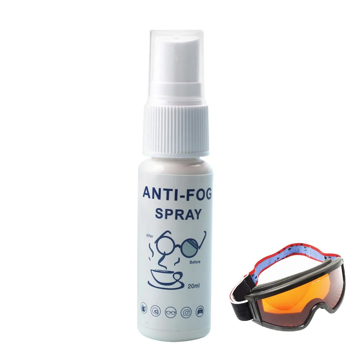 Spray Antiappannante Occhialini Piscina - 20ml Spray Antiappannamento per Occhiali E Visiere | Detergente Antiappannante per Occhiali | per Occhiali Lens, Occhiali, Maschere Sci, Occhiali da Sole