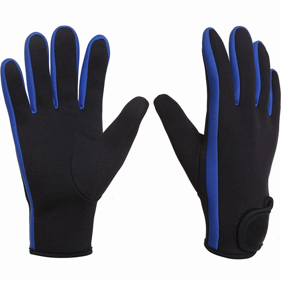 Guanti da muta da 3 mm, in neoprene, antiscivolo, termici, con cinturino da polso regolabile, per uomini, donne, adolescenti, immersioni, snorkeling, kayak, nuoto, surf, pagaia, vela, pesca, sport