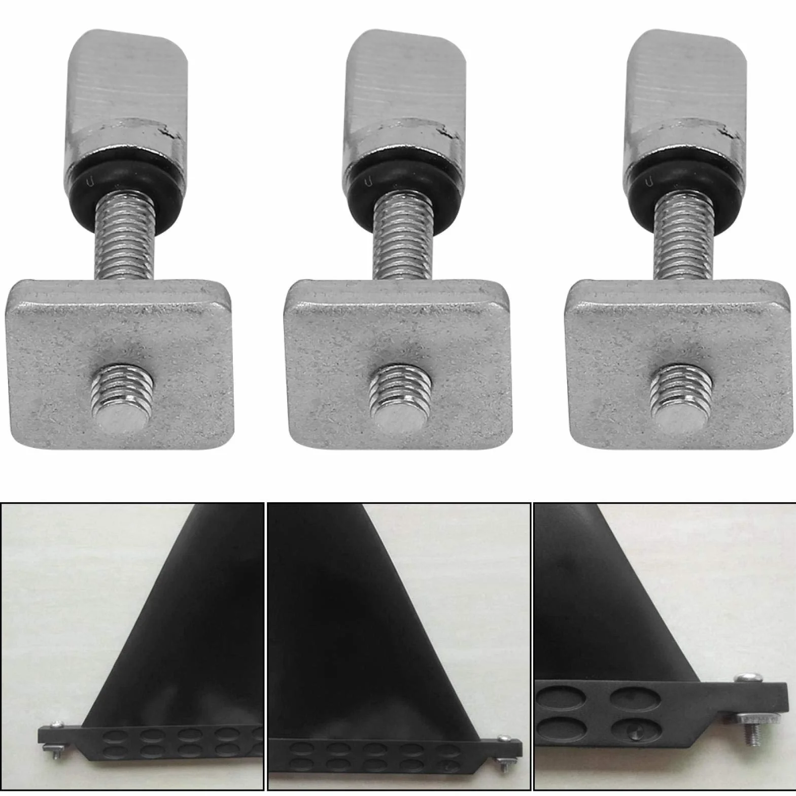 Viti per pinna di coda per tavola da surf in acciaio inox M4/M5 19mm 3 pezzi