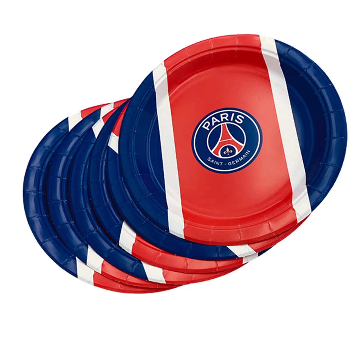 Paris Saint-Germain 6 piatti usa e getta PSG, collezione ufficiale, 23 cm