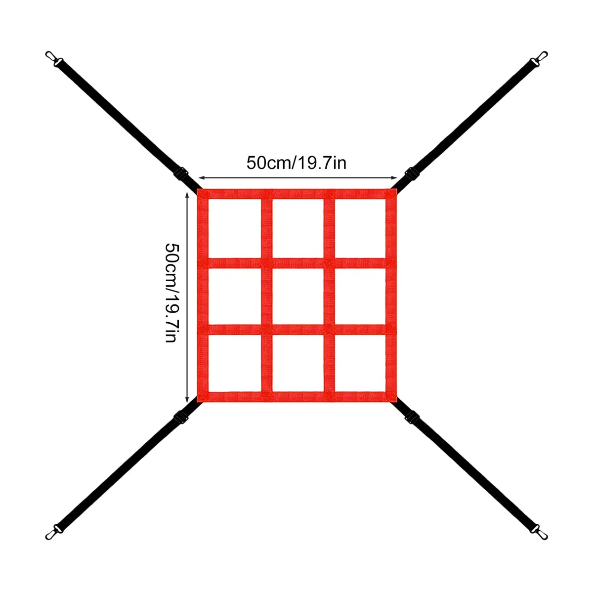 Strike Zone Target, Pitching Target Strike Zone – Rete regolabile Strike Zone per esercitazioni da baseball per colpire, colpire catturare, cintura di fissaggio