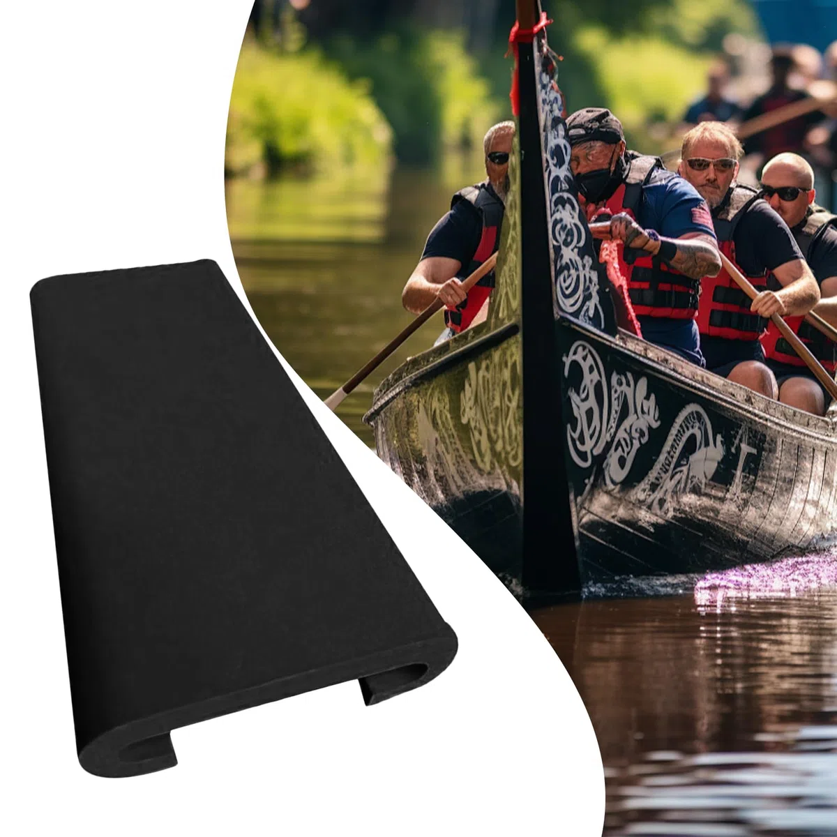 Paddle Boat Seat Pad – Comodo cuscino per barca a forma di U – Cuscino stabile e traspirante per kayak canoa galleggiante