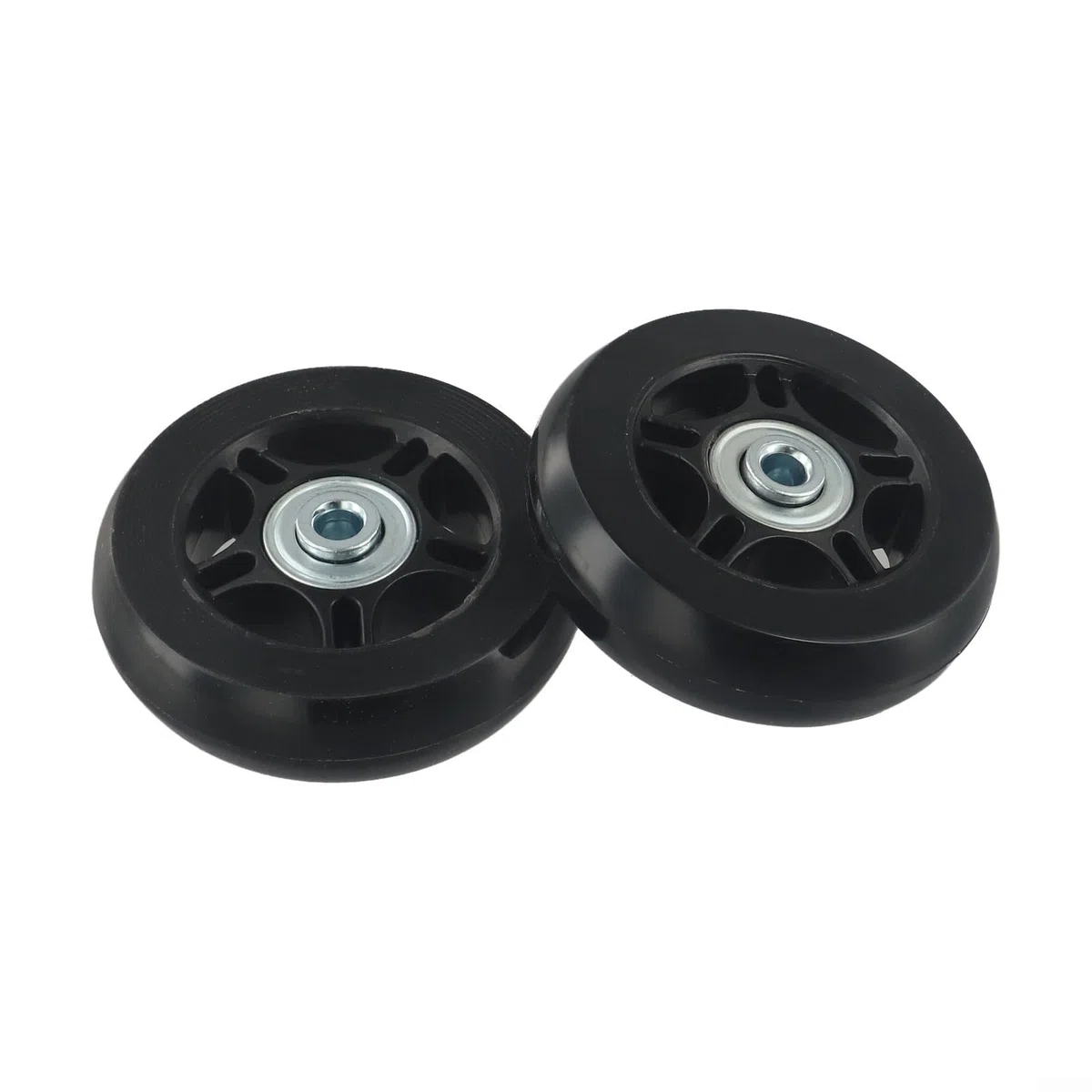 Set di 2 ruote di ricambio multifunzionali per valigie e pattini a rotelle, accessori di installazione pratici (60 mm x 18 mm)