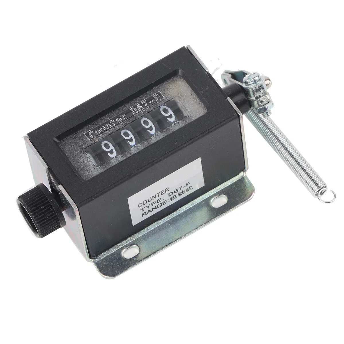 Contatore per balle per contatore di presse Clicker 9 × 5 × 4 D67f 5 cifre Meccanico Resettabile Manuale Tirare Corsa Tally Contatore Contatore Meccanico Clicker, Predefinito