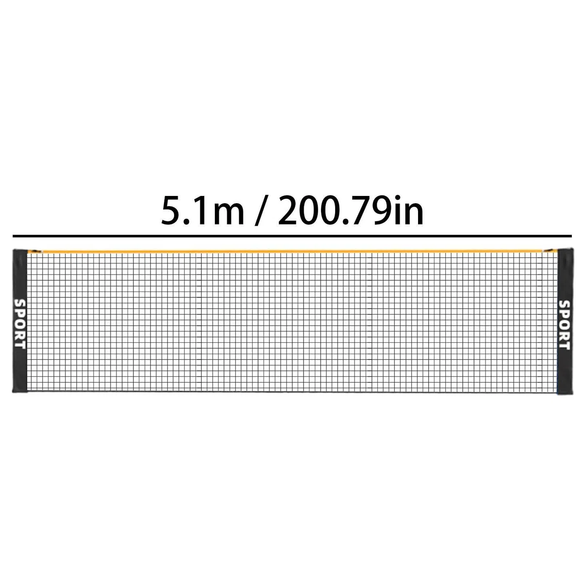 Rete Da Pallavolo Portatile Pieghevole – 3.1m/4,1 M/ 5,1 M Altezza Regolabile, Resistente Alle Intemperie. Adatta Per Badminton, Pickleball, Tennis Da Giardio Per Famiglia, Bambini, Adulti, Spiaggia