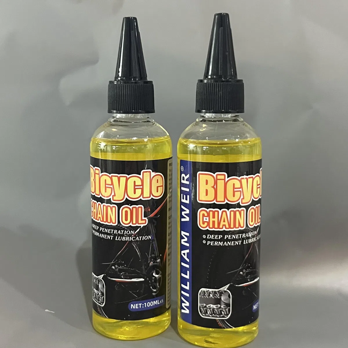 2Pc Olio per Meccanica Fine, Lubrificante Catena Bici Biodegradabile, Lubrificante per Biciclette per Tutti i Tipi di Biciclette, Formulato per Condizioni Atmosferiche Difficili e Umide, 100 ml