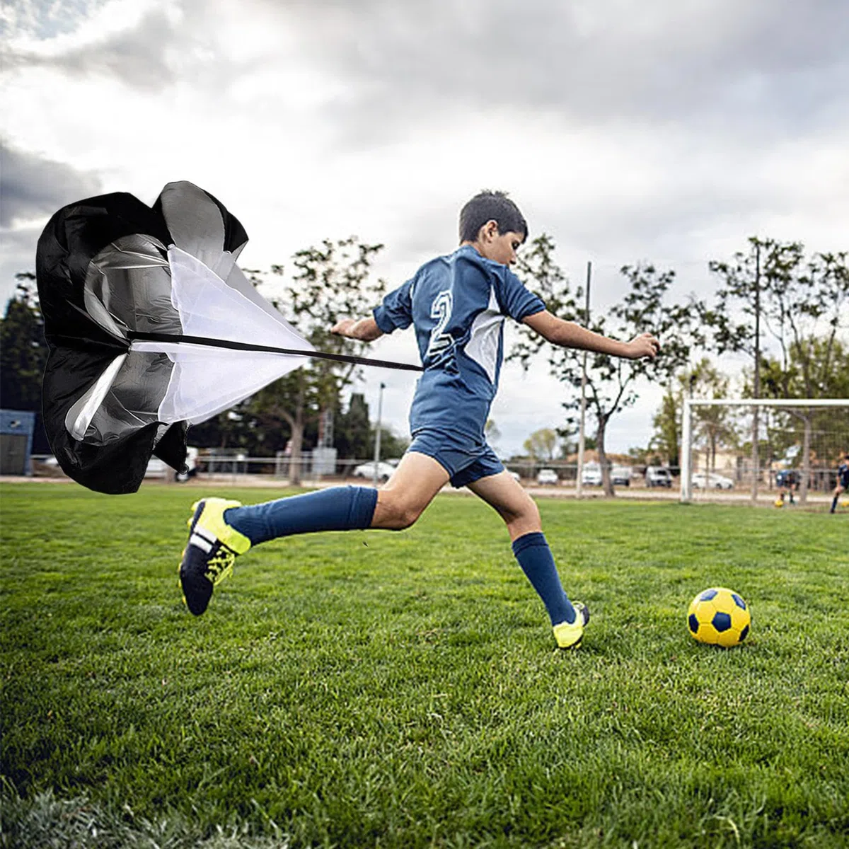 Paracadute da corsa - Paracadute da allenamento portatile da 59 pollici | Bande di allenamento di traino da pallacanestro, allenamento di forza per la corsa di calcio, allenamento di potenza