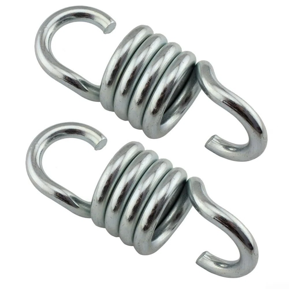Molle per altalena per portico, confezione da 2/4 ganci in acciaio resistente, assorbimento degli urti strettamente arrotolate per movimenti fluidi, montaggio a soffitto per sedie da giardino e amache