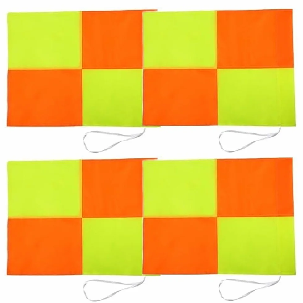 4 Pezzi Bandiere per Angoli Calcio per Campo Guardalinee Arbitri Allenamento Partite Sportive