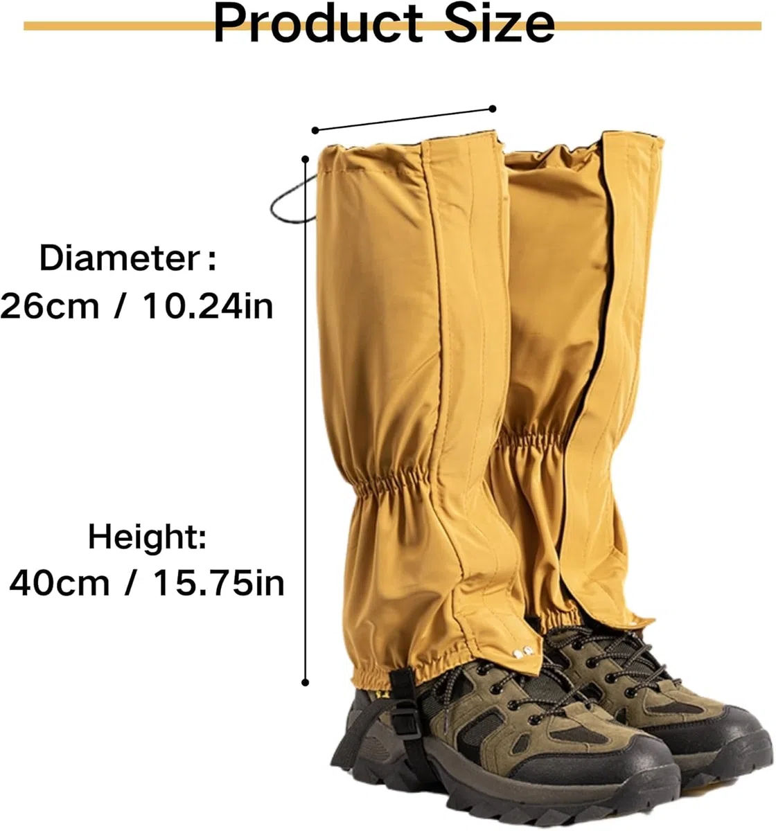 Ghette Impermeabili Trekking per Donne e Uomini Coprigambe da Gamba Traspiranti, 200D Oxford Impermeabili Ghette Neve, Ghette da Neve Impermeabili per Esterno, Alpinismo, Caccia