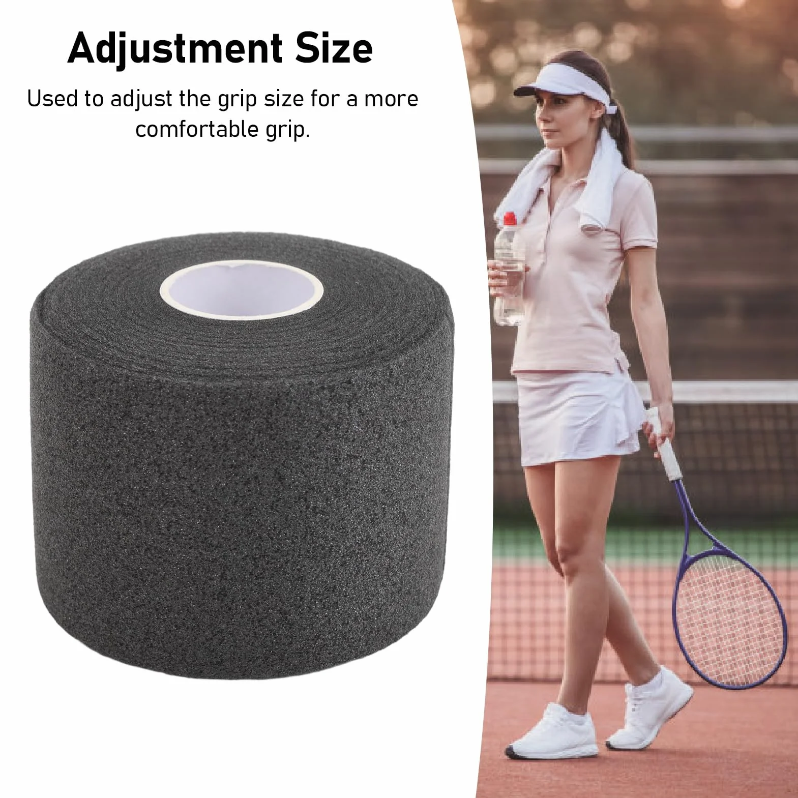 Alomejor Il Cuscino per Racchetta Badminton Migliora la stabilità e Il Controllo con Materiale Poliuretano Premium, per Le Partite di Badminton