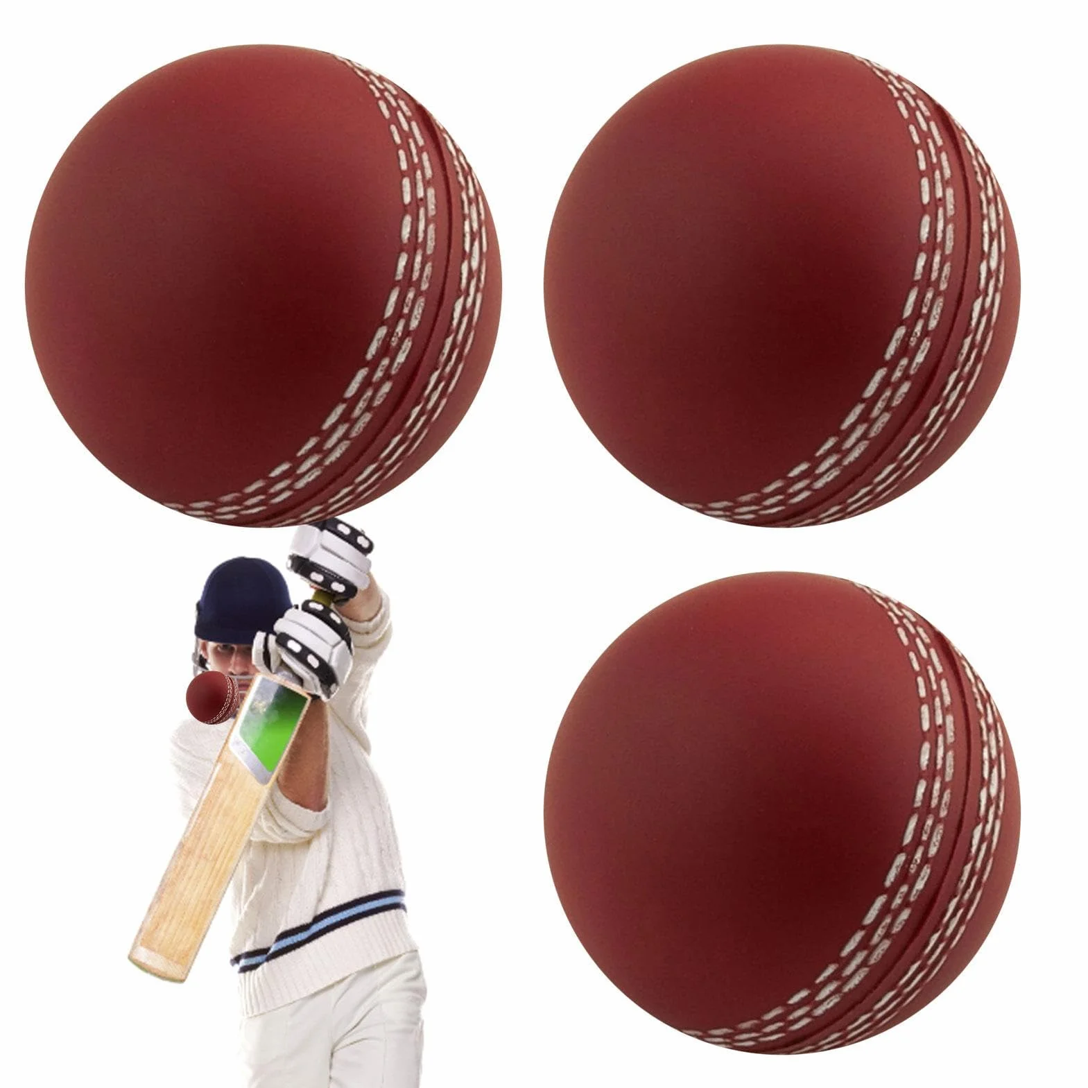 Palline da Cricket a Vento Cucite a Mano Morbide per Allenamento Giocatori Avanzati