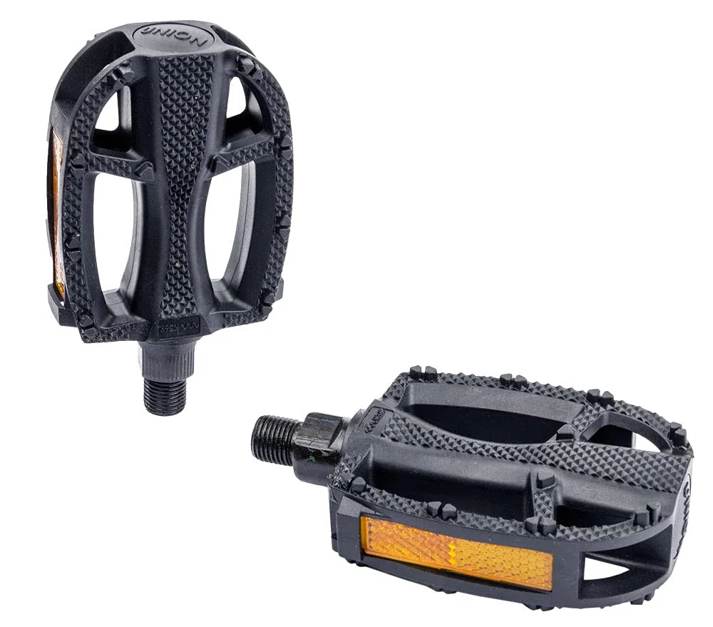 XLC Pedale per bambini PD-C15, con riflettore da 1/2", colore: Nero