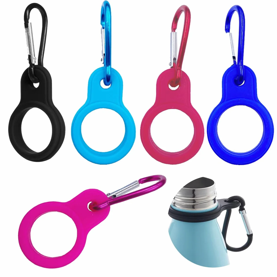 Clip Porta Bottiglia d'Acqua con Clip per Cintura Portabottiglie da Esterno 5 Pezzi
