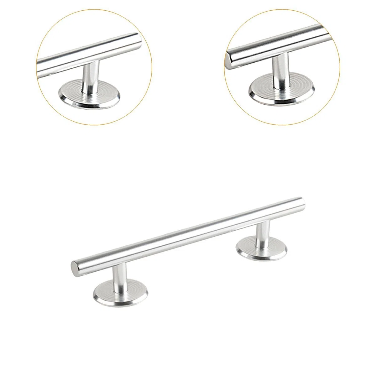 Fingerboards Rail Mini Finger Skateboard Rail Costruzione Robusta in Metallo Superficie Scorrevole Lega di Alluminio Accessorio Professionale Adatto a, Argento Rotondo