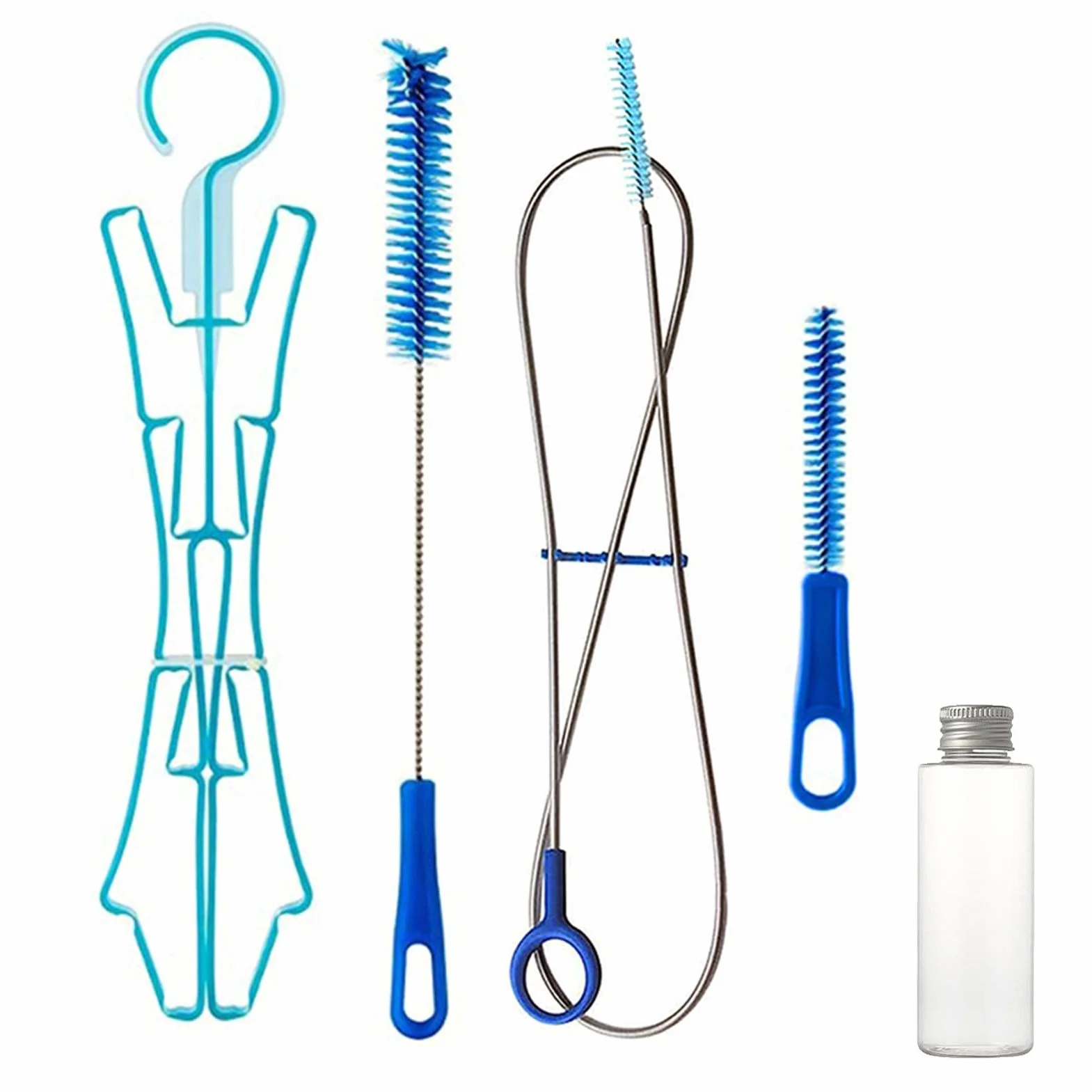 Kit di pulizia per sacca idrica universale 4 in 1, spazzole per tubo vescica
