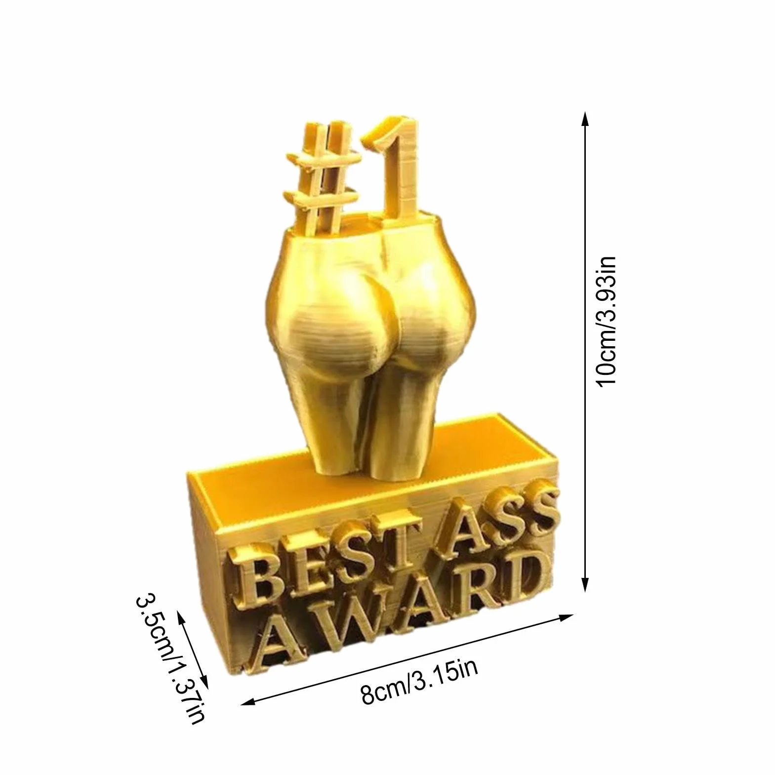 Pre-mio per il miglior culo | Miglior ornamento trofeo in resina d'oro per il culo | Divertente statua in resina trofeo, Trofeo novità per la casa, la decorazione della statua del desktop 'ufficio