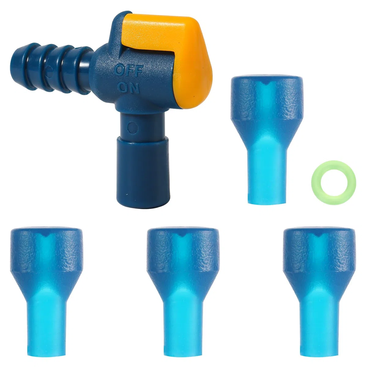 4pz Ricambio per Valvola di Morso, con 1 Connettore per Tubo Flessibile Angolato e 1 Anello di Tenuta Ricambio per Boccaglio in Silicone per Sacca di Idratazione Compatibile con Camelbak