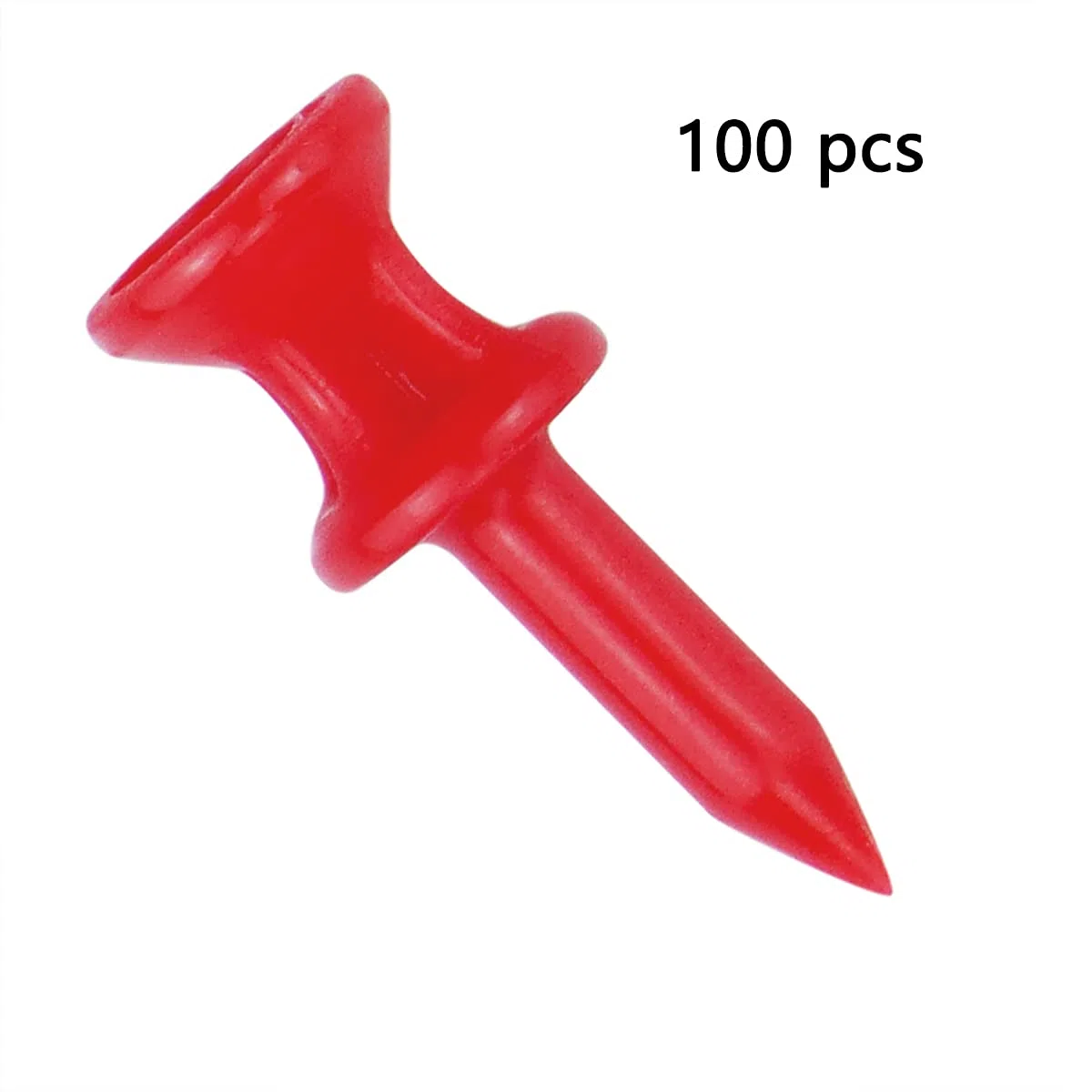 Tee Golf Plastica 100 Pezzi Rosso 32mm